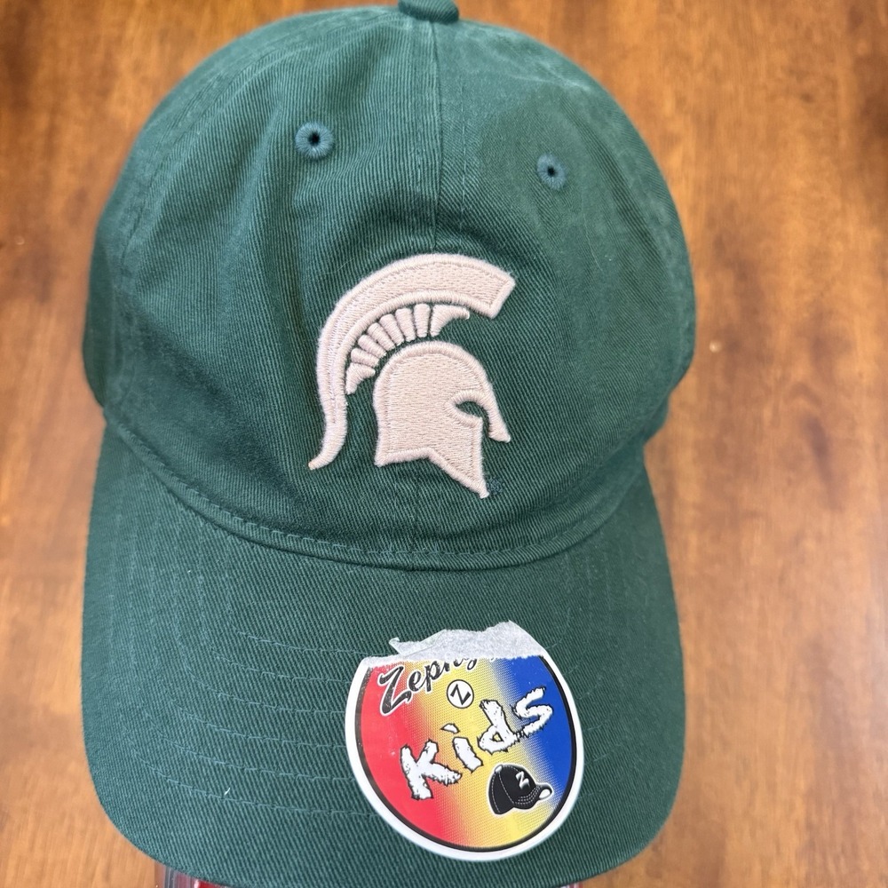 Vintage Michigan State Spartans Hat Youth Strapback One Size Zephyr NCAA Green